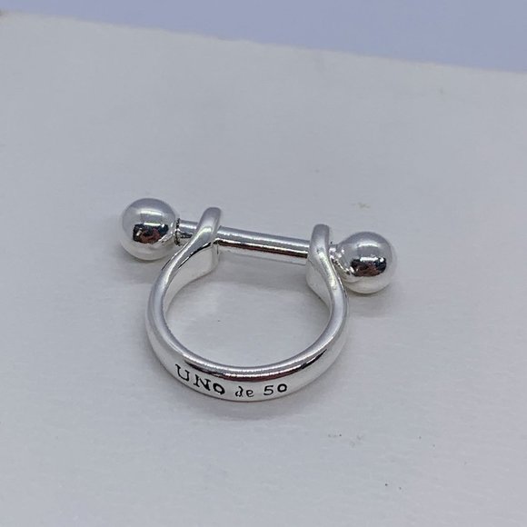 UNO de 50 Ring PICK 1 RING a fun little ball Unisex Ring Jewelry Silver-Plated - Picture 6 of 7